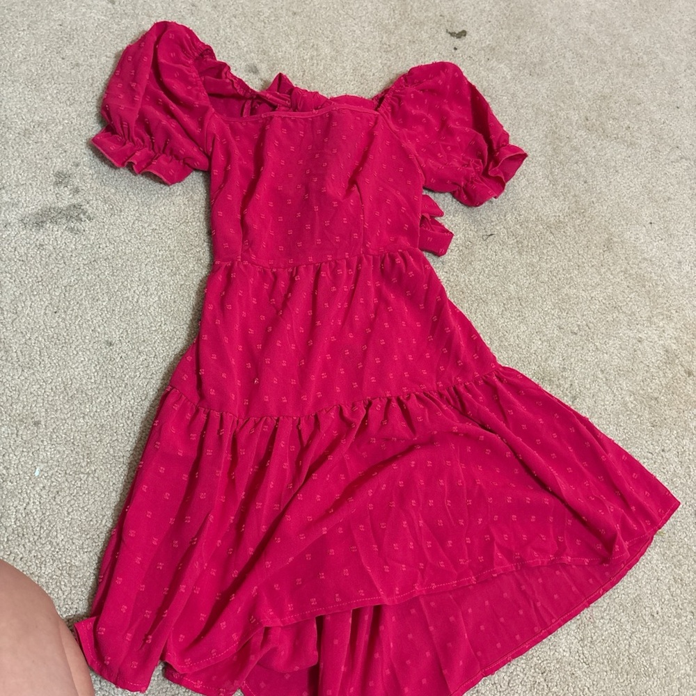 pinkRuffled Dress